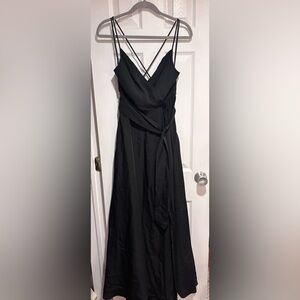 J. Crew Goddess Gown Black Silk size 8